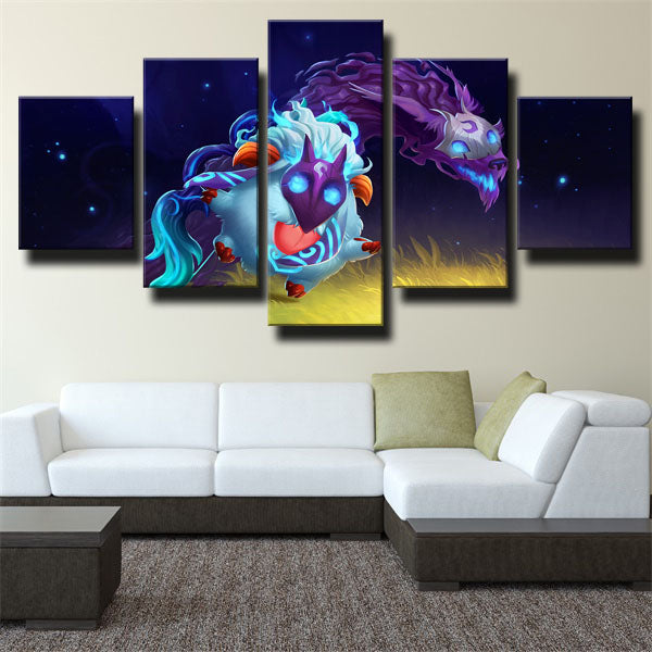 League Of Legends The Eternal Hunters Kindred Canvas Wall Art