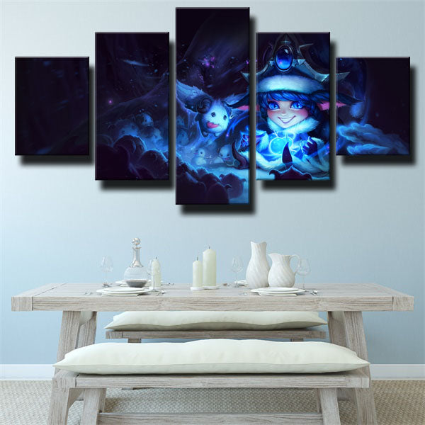 League Of Legends The Fae Sorceress Lulu Black Canvas Wall Art