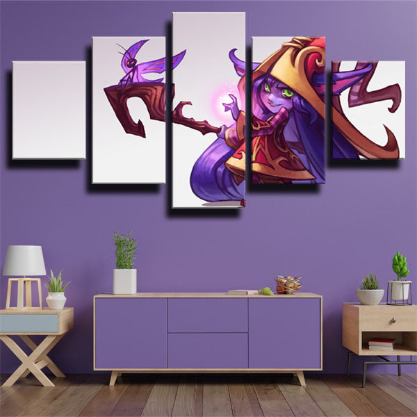 League Of Legends The Fae Sorceress Lulu White Canvas Wall Art