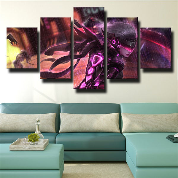 The Grand Duelist Fiora Under Rain Canvas Wall Art