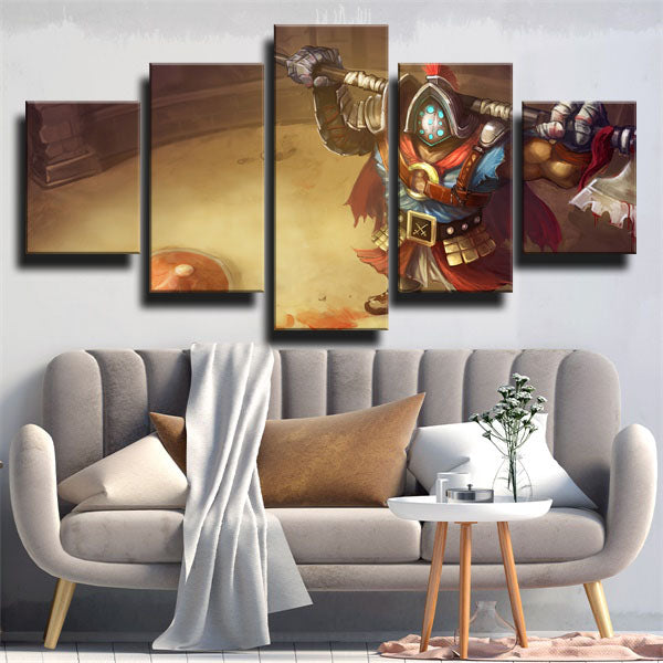 League Of Legends The Grandmaster At Arms Jax Yellow Canvas Wall Art