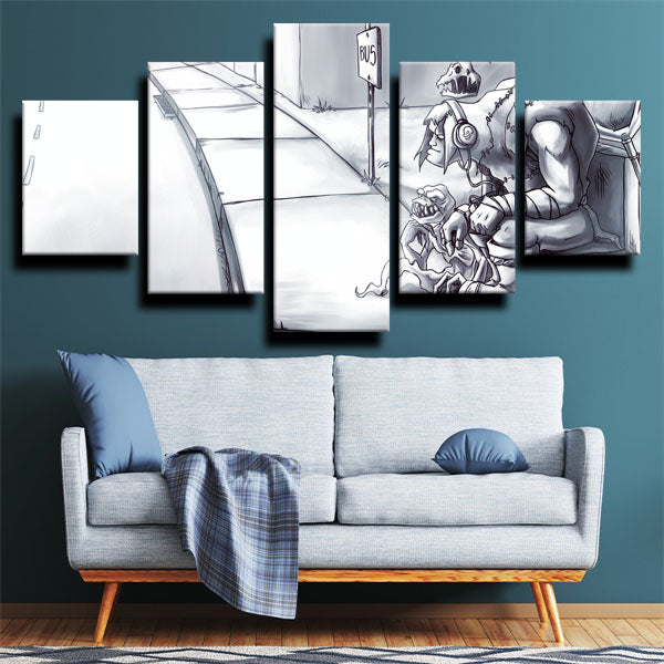 League Of Legends The Gravedigger Yorick White Canvas Wall Art