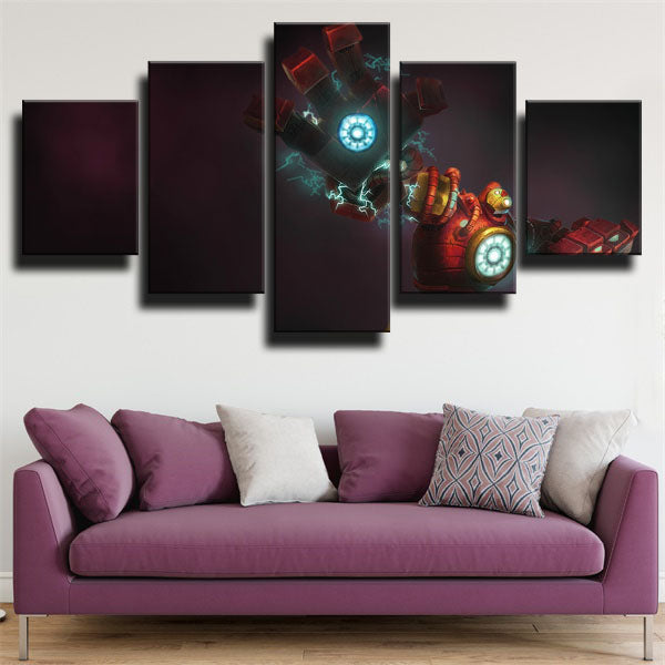 Blitzcrank Blue Lighting Canvas Wall Art