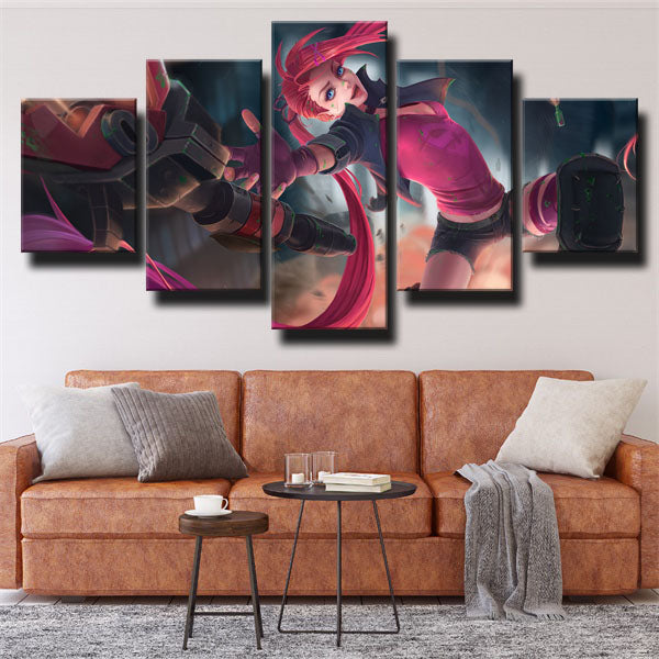 League Of Legends The Loose Cannon Jinx Canvas Wall Art