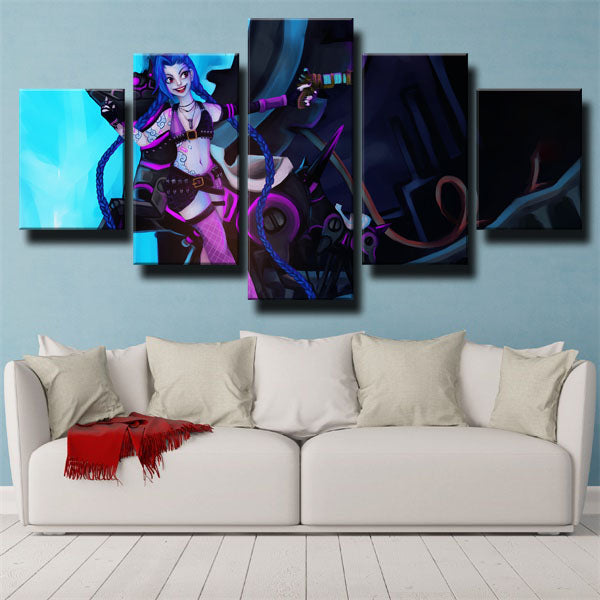 League Of Legends The Loose Cannon Jinx Canvas Wall Art