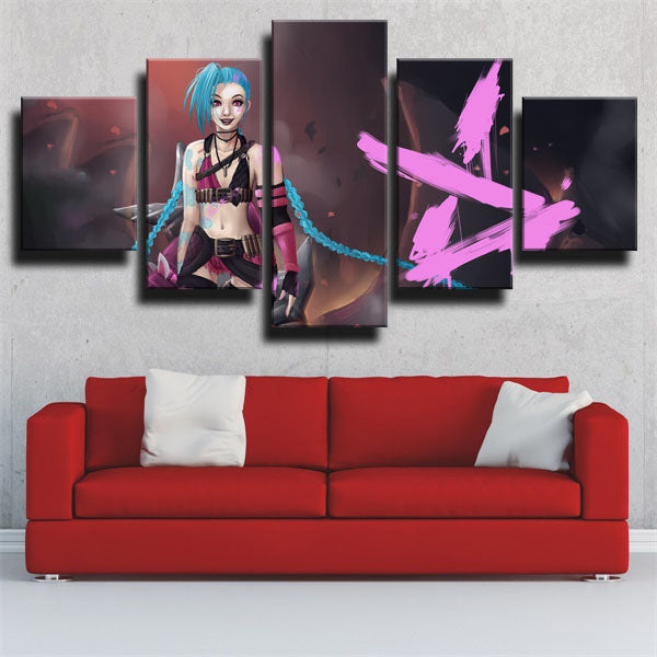 League Of Legends The Loose Cannon Jinx Canvas Wall Art