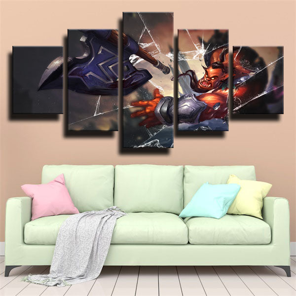 Dr. Mundo Throw Away Weapon Canvas Wall Art