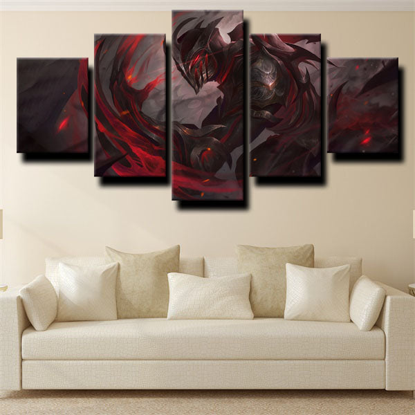League Of Legends The Master Of Shadows Zed Gray Canvas Wall Art