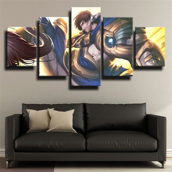 League Of Legends The Might Of Demacia Garen Canvas Wall Art