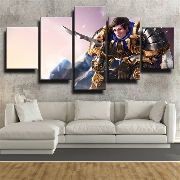 League Of Legends The Might Of Demacia Garen Canvas Wall Art