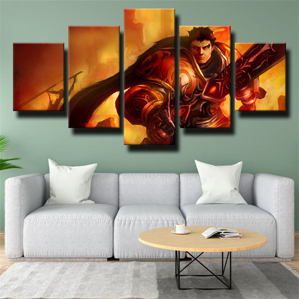 League Of Legends The Might Of Demacia Garen Canvas Wall Art