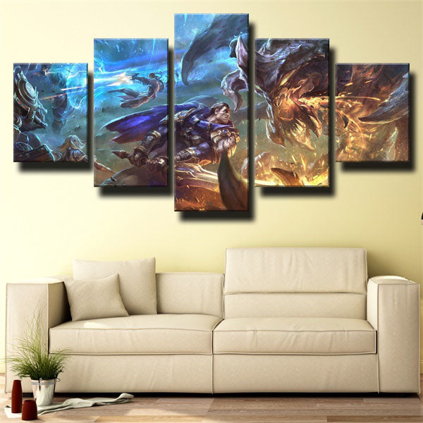 League Of Legends The Might Of Demacia Garen Canvas Wall Art