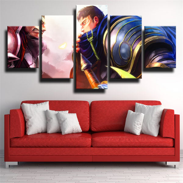 League Of Legends The Might Of Demacia Garen Canvas Wall Art