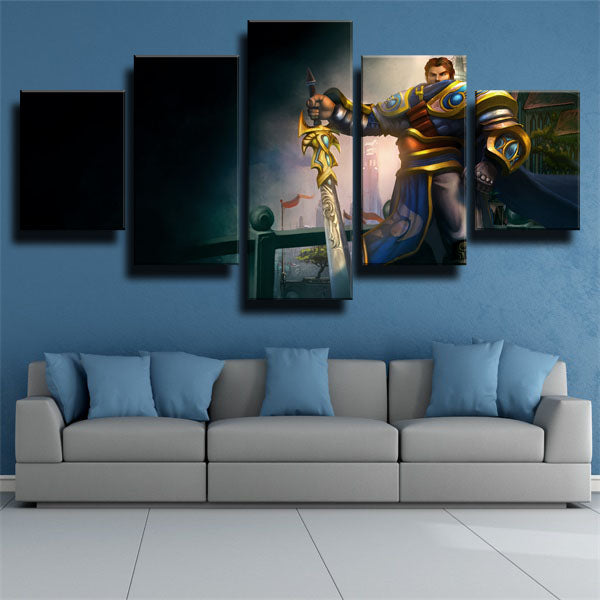 The Might Of Demacia Garen King Canvas Wall Art
