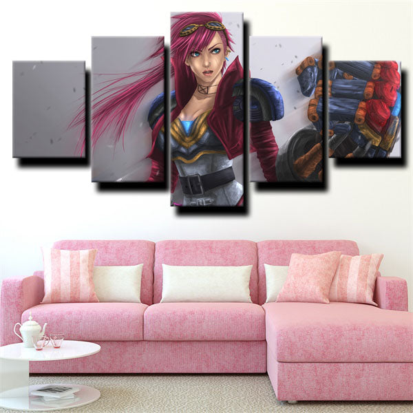 League Of Legends The Piltover Enforcer Vi Canvas Wall Art