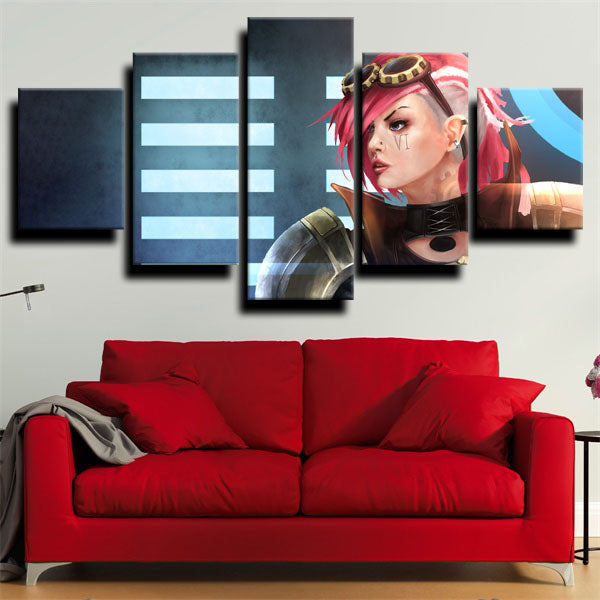 League Of Legends The Piltover Enforcer Vi Canvas Wall Art