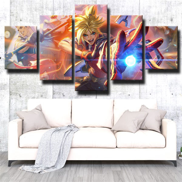 The Prodigal Explorer Ezreal Fight Canvas Wall Art