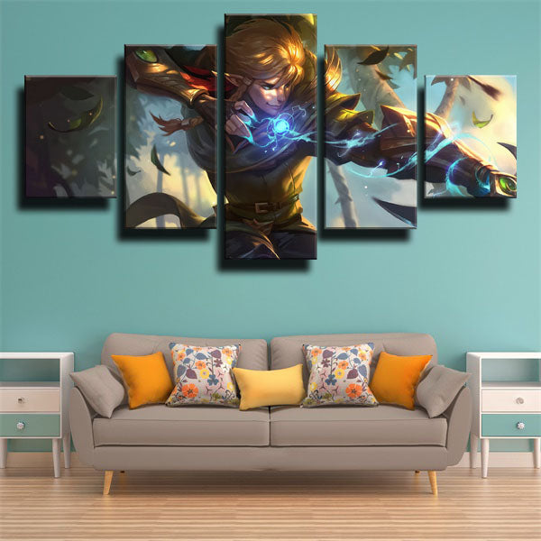The Prodigal Explorer Ezreal Blue Light Canvas Wall Art