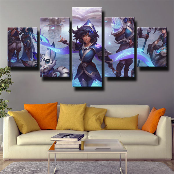 The Prodigal Explorer Ezreal Among Fighters Canvas Wall Art