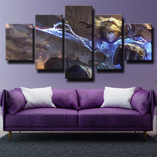 The Prodigal Explorer Ezreal Fight Canvas Wall Art