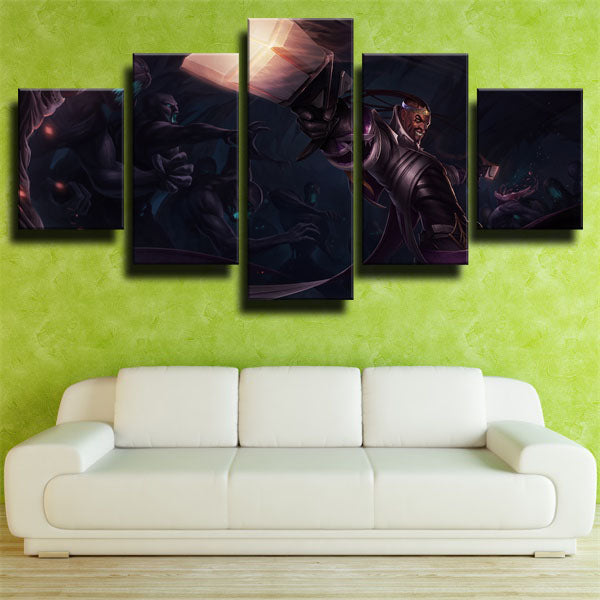League Of Legends The Purifier Lucian Black Canvas Wall Art