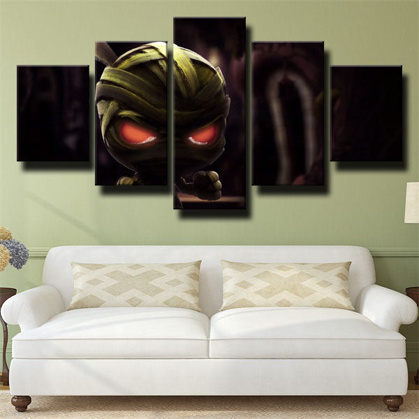 The Sad Mummy Amumu Red Eyes Canvas Wall Art