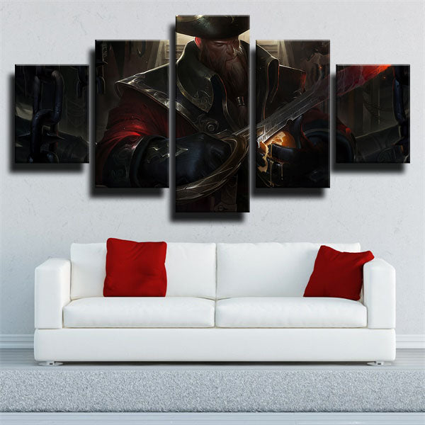 League Of Legends The Saltwater Scourge Gangplank Canvas Wall Art