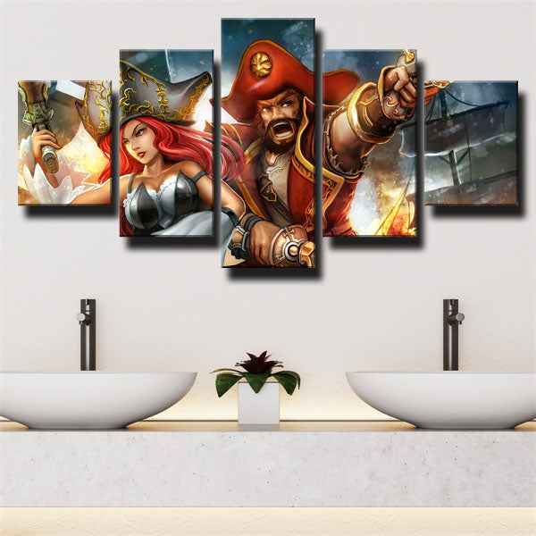 League Of Legends The Saltwater Scourge Gangplank Canvas Wall Art