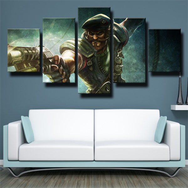 League Of Legends The Saltwater Scourge Gangplank Canvas Wall Art