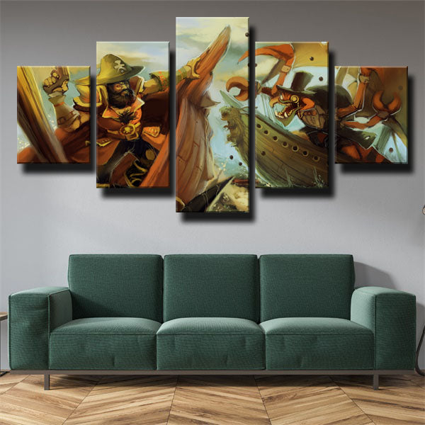 The Saltwater Scourge Gangplank Pirate Canvas Wall Art