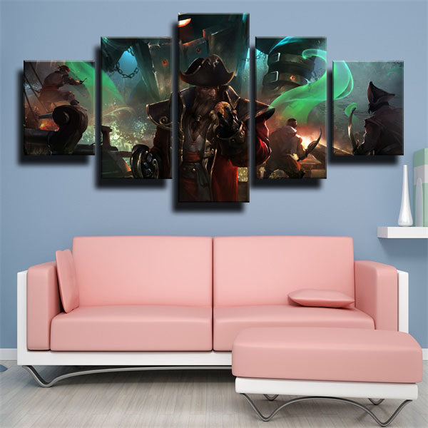 The Saltwater Scourge Gangplank Pirate Canvas Wall Art