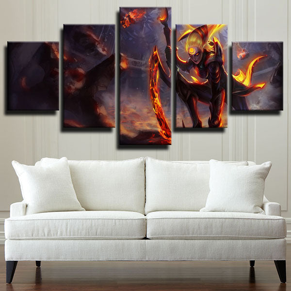 Diana Covered By Fire Canvas Wall Art