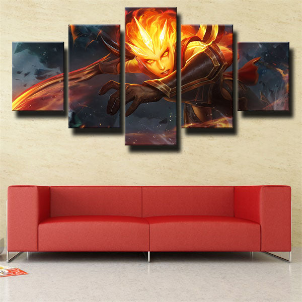 Diana With Fire Canvas Wall Art