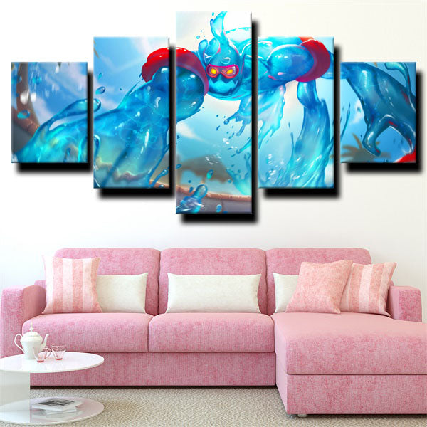 League Of Legends The Secret Weapon Zac Blue Canvas Wall Art