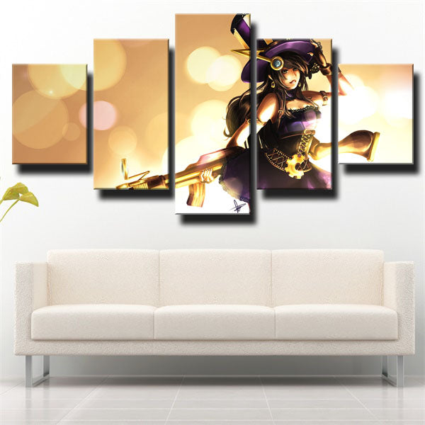 Caitlyn In Purple Dress Canvas Wall Art