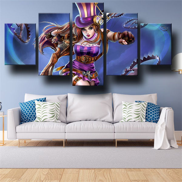 The Sheriff Of Piltover Caitlyn Canvas Wall Art
