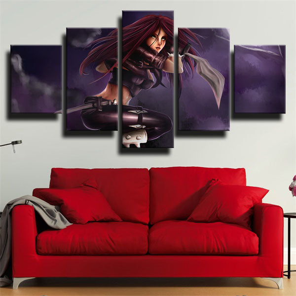 League Of Legends The Sinister Blade Katarina Dark Purple Canvas Wall Art