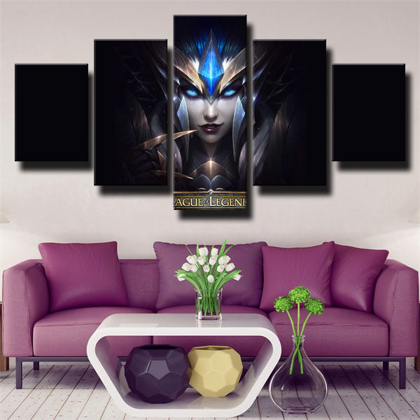 League Of Legends The Spider Queen Elise Blue Canvas Wall Art