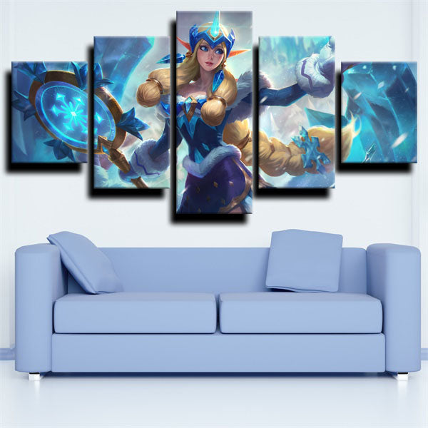League Of Legends The Starchild Soraka Blue Canvas Wall Art