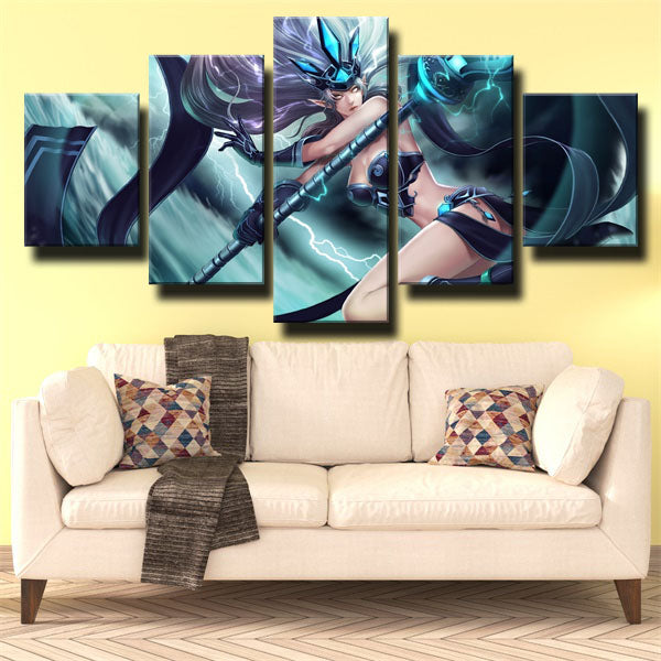 League Of Legends The Storm’S Fury Janna Canvas Wall Art