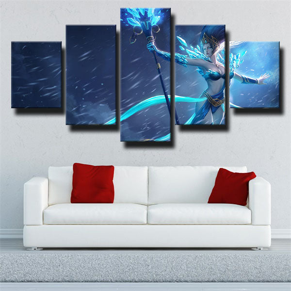 League Of Legends The Storm’S Fury Janna Blue Canvas Wall Art