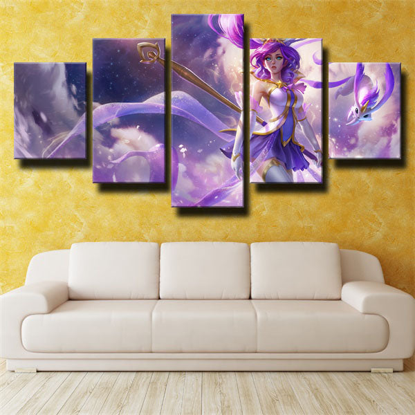 League Of Legends The Storm’S Fury Janna Purple Canvas Wall Art