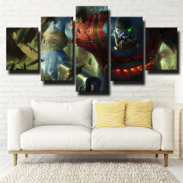 League Of Legends The Undead Juggernaut Sion Canvas Wall Art