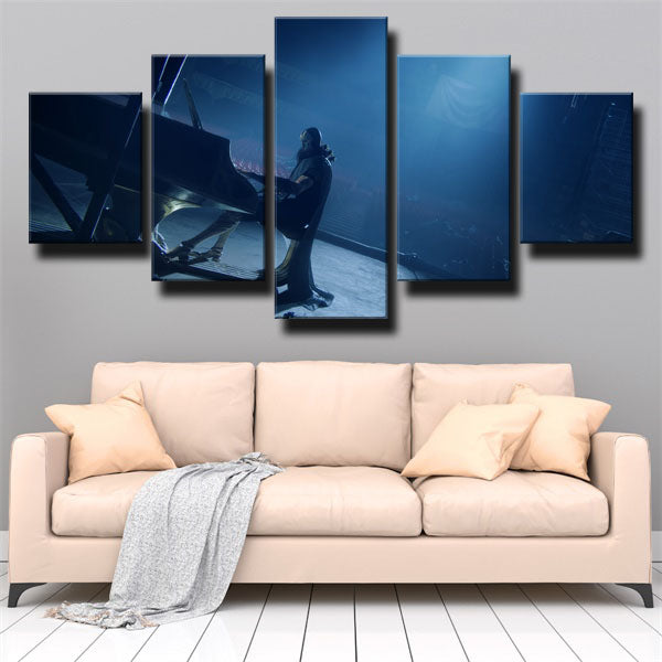 League Of Legends The Virtuoso Jhin Deep Blue Canvas Wall Art