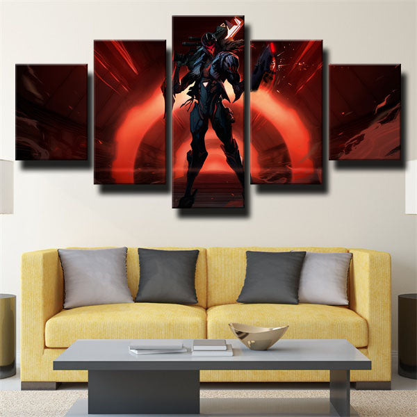 League Of Legends The Virtuoso Jhin Red Canvas Wall Art