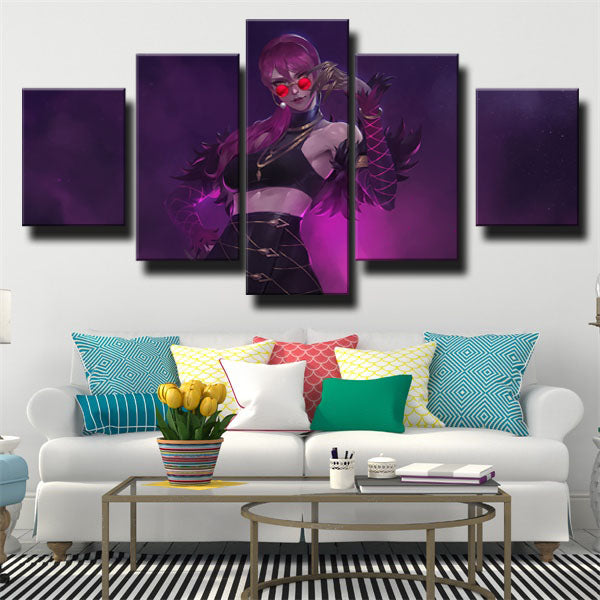 The Widowmaker Evelynn Purple Girl Canvas Wall Art