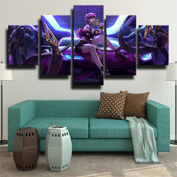 The Widowmaker Evelynn On Car Canvas Wall Art The Widowmaker Evelynn On Car Canvas Wall Art