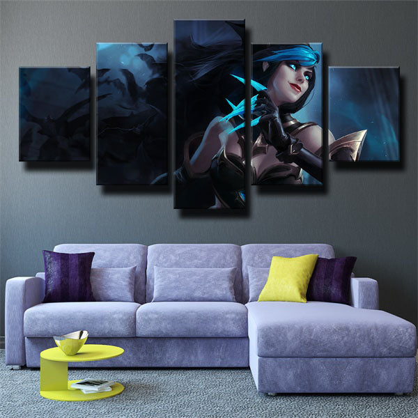 The Widowmaker Evelynn Light Blue Canvas Wall Art The Widowmaker Evelynn Light Blue Canvas Wall Art