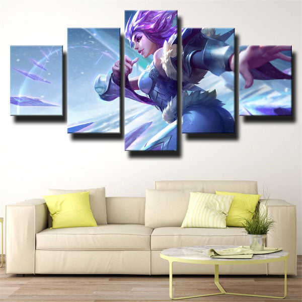 League Of Legends The Will Of The Blades Irelia Light Blue Canvas Wall Art