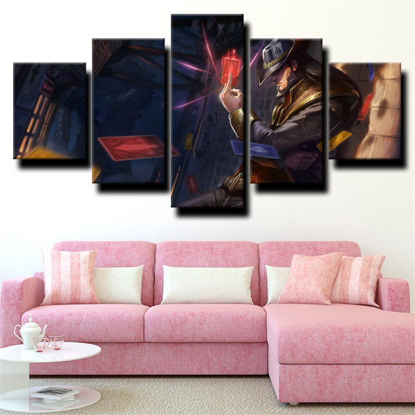 League Of Legends Twisted Fate Mage Canvas Wall Art